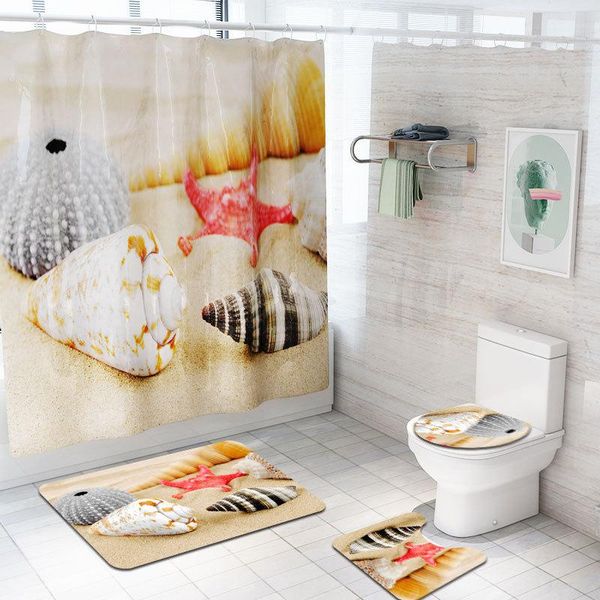 

bath mats microfiber floor mat beach scenic printed shower non-slip rugs water absorbing rug and curtain toilet carpet