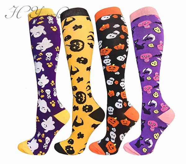 

socks halloween sports muscle soft and comfortable leg protectors for men women, Black;white