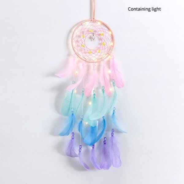 

wall hanging diy romantic dream catcher lamp bedroom craft gift home decorations props wind flying car feather tassel decorative objects & f