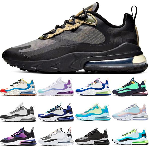 

2021 running shoes 270 react men women easter watermelon vibes bubble pack-1 bleached coral magic flamingo black white sneakers trainers spo