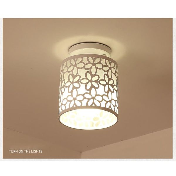 

ceiling lights modern whtie/ black wrought iron e27 led lamps for kitchen living room bedroom study balcony porch restaurant cafe el