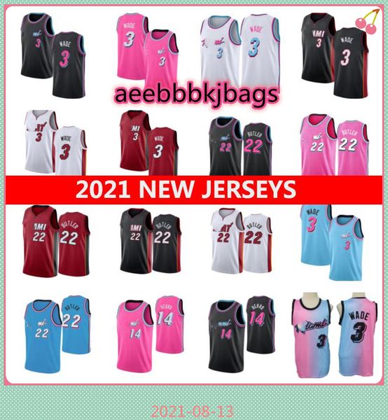 

2021 basketball jersey jersey3 dwyane wade22 jimmy butler, Black;red