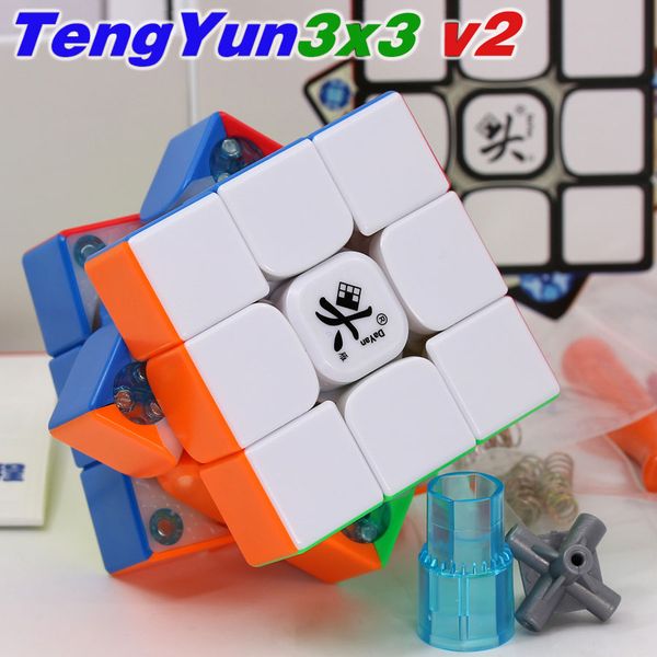 

Magic puzzle cube DaYan TengYun 3x3x3 v2 magnetic cube speed professional cube WCA copetition champion club twist toys game