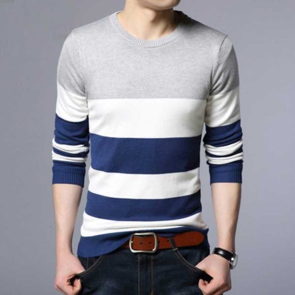 

men's sweaters men autumn mens o neck striped man knittwear pullover male multicolor slim sweater pull homme kgnl, White;black