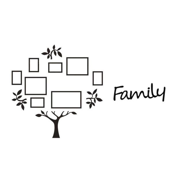 

wall stickers 1 set of living room sticker decor family tree decal for (black)