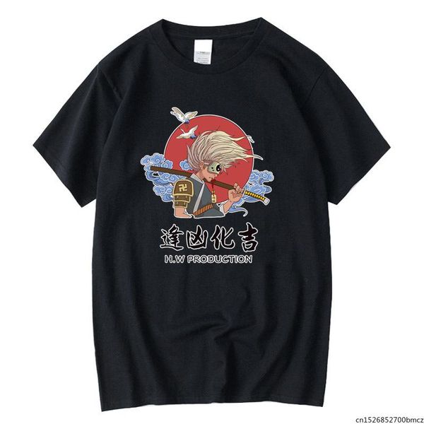 

men's t-shirts loose knitted fabric cool tshirt o-neck tee summer short sleeve anime top, White;black
