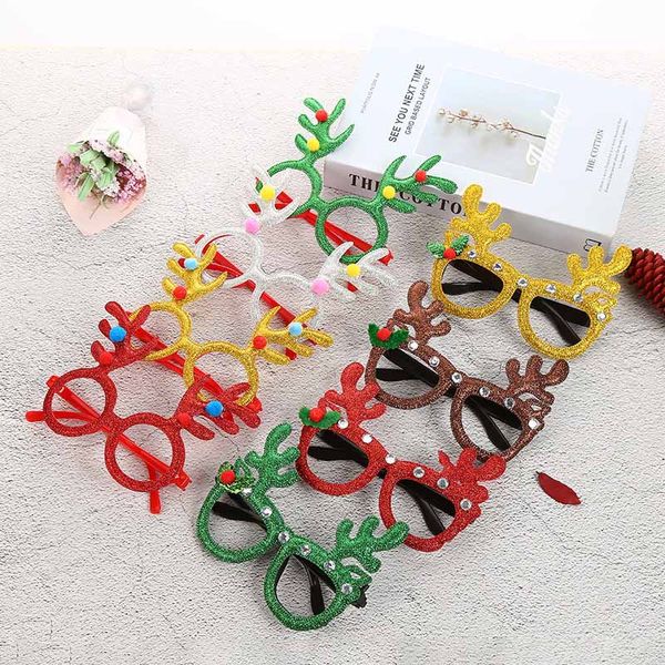 2022 Noel gözlük dekorasyon parti çocuk oyuncakları Noel dekor hediye toptan