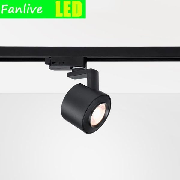 

track lights 10pc 10w 20w surface cob led circular ceiling spotlights 220v to 250v rail lamps for indoor lighting