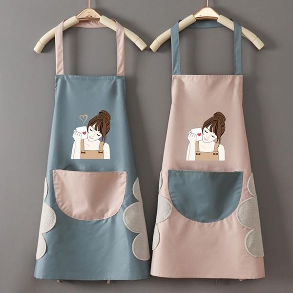 

kitchen aprons for women men household wipeable waterproof oil-proof tablier cuisine femme baking accessories