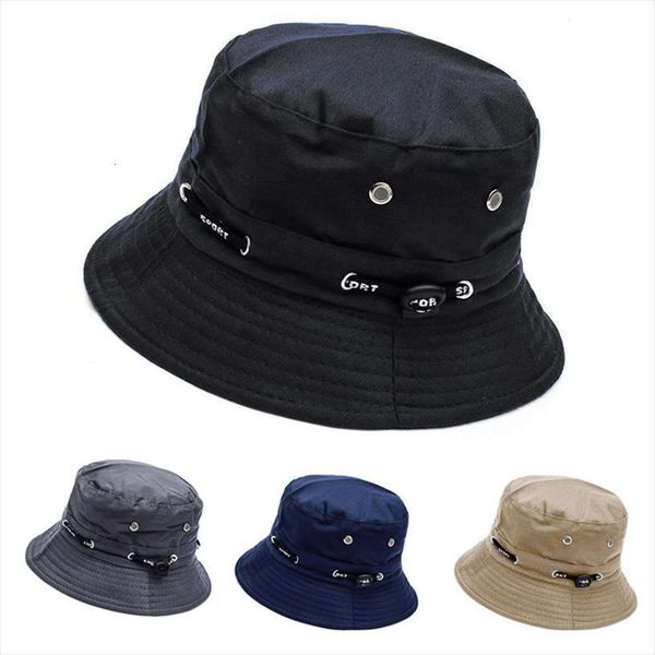 

bucket hat solid color foldable panama fisherman women men wide brim protection sun, Blue;gray
