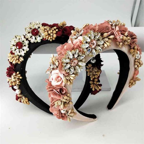 

fashion, flower hairband , compacted crown, soft headbands, headband, turban, women's girls accessories,wedding crown 210707, Silver