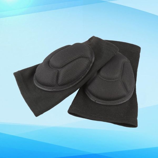 

pair knee pad sponge protector for cycling football elbow & pads, Black;gray