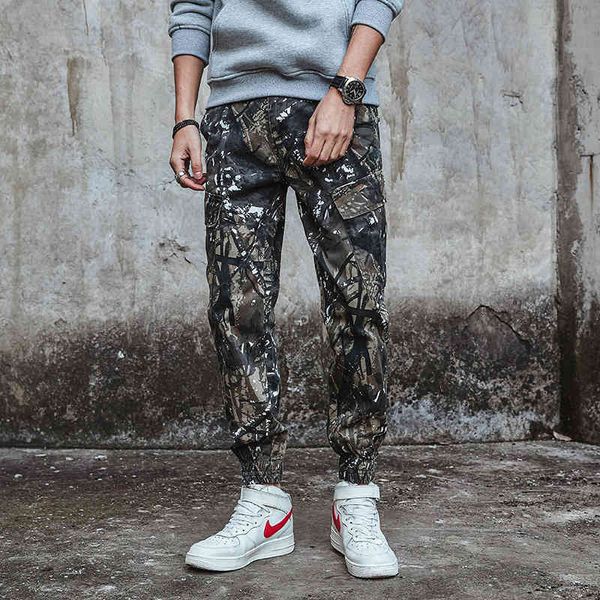 

men's pants camouflage overalls in 2021, Black