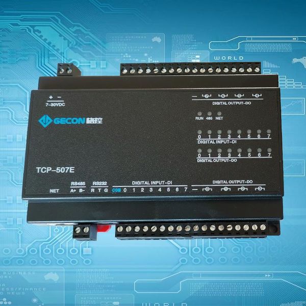 

relay output 8di switch input rj45 port tcp ethernet io module modbus controller fingerprint access control