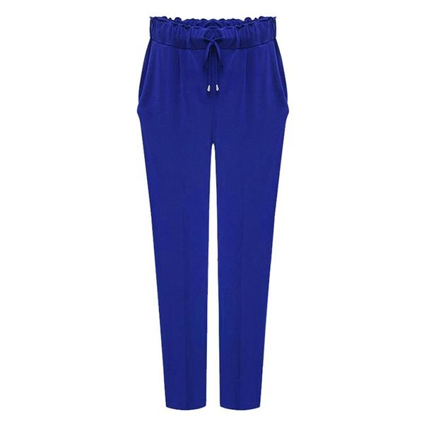 

women harem pants plus size 6xl elastic waist leisure ankle length solid color trousers kpop pants female 2 color 210522, Black;white