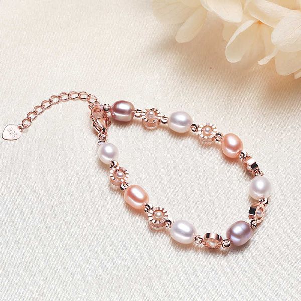 

jewelry small commodity hand decoration zhuji meter shaped pearl stall jewelry freshwater pearl bracelet, Black