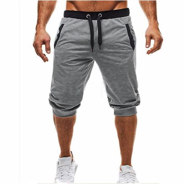 

men's shorts male sweatpants fitness bodybuilding workout fashion 2021 summer men leisure masculino, White;black