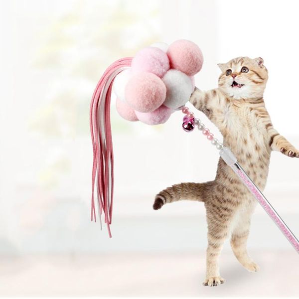 

cat toys toy stick feather pompom tassel funny pole young fairy brinquedo para gato