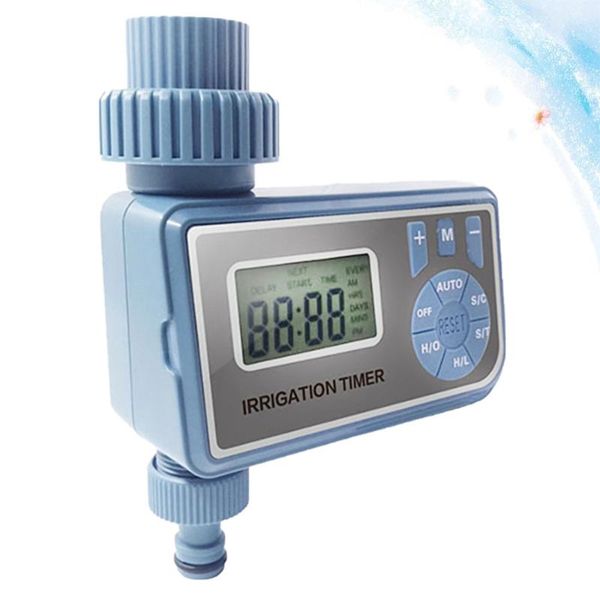 

watering equipments 1pc irrigation timer lcd garden water controller automatic device for home without battery (sky-blue)