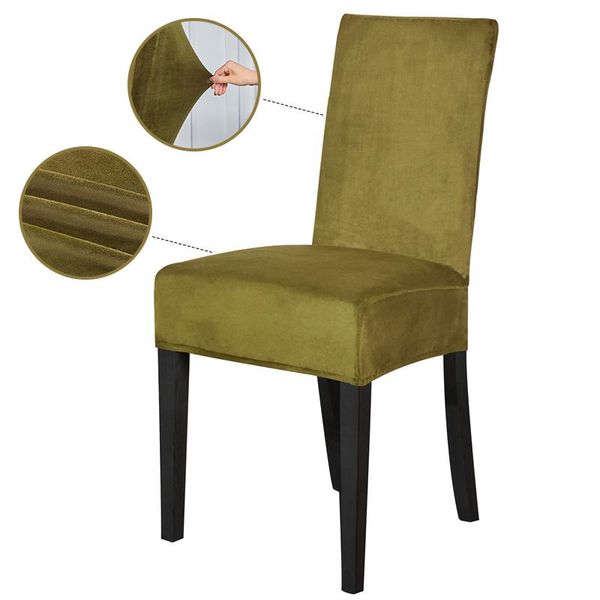 

chair covers velvet cover winter warm soft seat slipcovers no fading solid home decoration