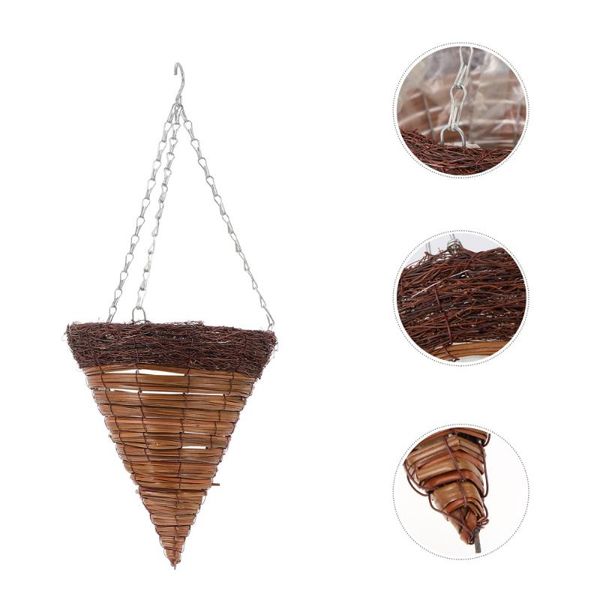 

coffee filters 2 sets pointed hanging flower basket woven arrangement