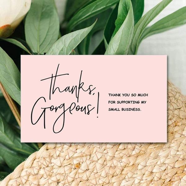 

pcs white thank you card for your order praise labels small businesses decor shop gift packet greeting cards