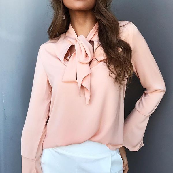 

woman 2021 fashion blouses casual shirts womens and elegant blouse plus size long sleeve solid polyester spandex rubu women's &, White