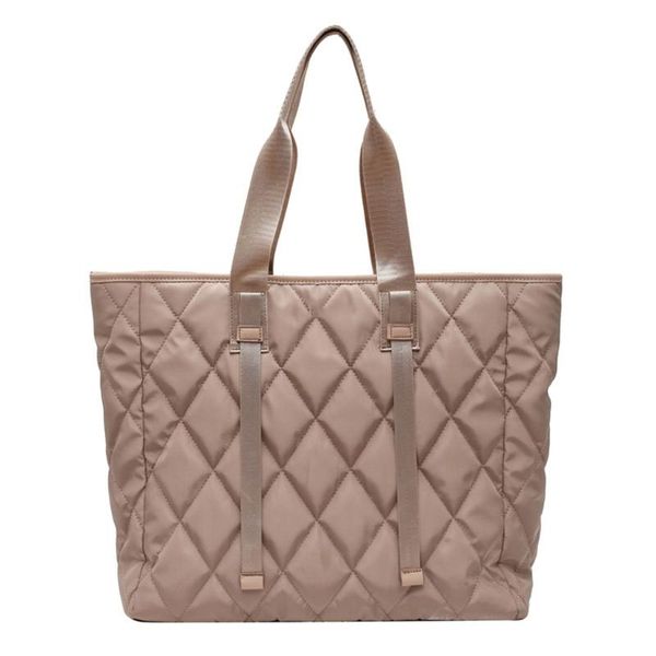 

evening bags womens large capacity nylon tote bag vintage quilted pattern solid color office work travel casual shoulder handbag