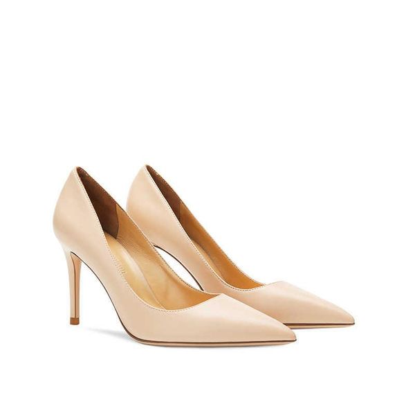 

dress shoes nude high heeled women's 2021 comfortable versatile thin professional, Black