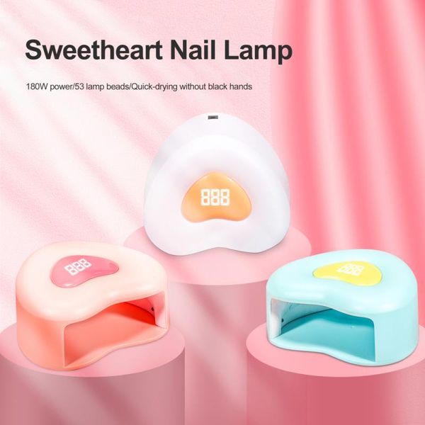 

nail dryers us/eu plug 3 color 180w high-power touch screen love lamp dual light source induction heart-shaped art