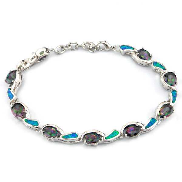 

fashion opal bracelet amethyst stone mystic rainbowl stone, Black