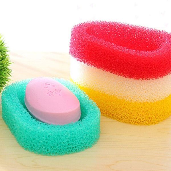 

soap dishes 1 pc bathroom accessories sponge box absorbent easy to dry holder tray storage organizer