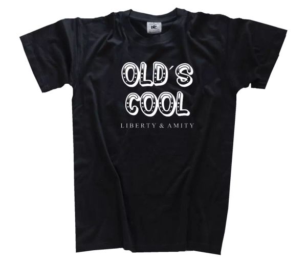 

vecchio s cool oldschool libertÃ e amity t-shirt s-xxxl, White;black