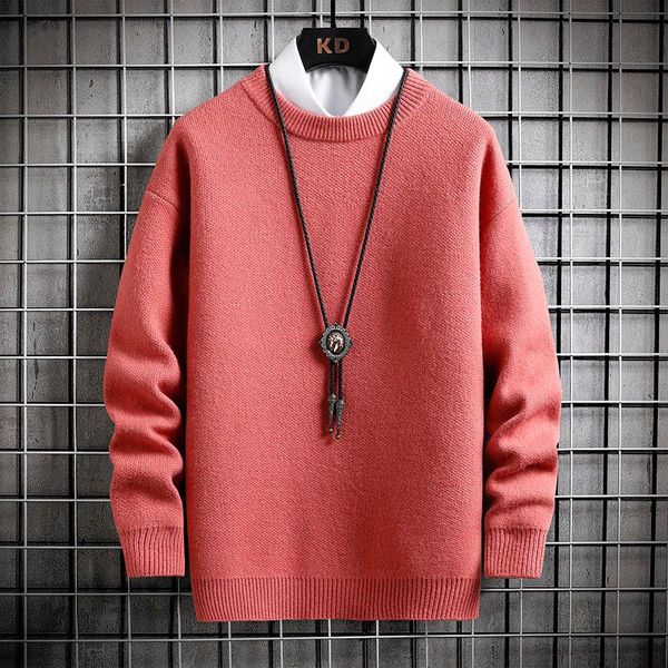 

men's sweaters 2021 autumn and winter round neck pullover sweater, White;black