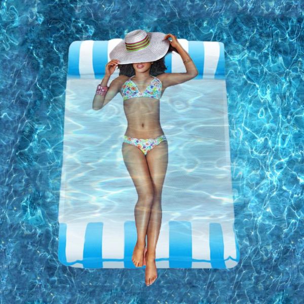 

life vest & buoy water hammock recliner inflatable floating swimming mattress sea ring pool party toy lounge sleep bed for