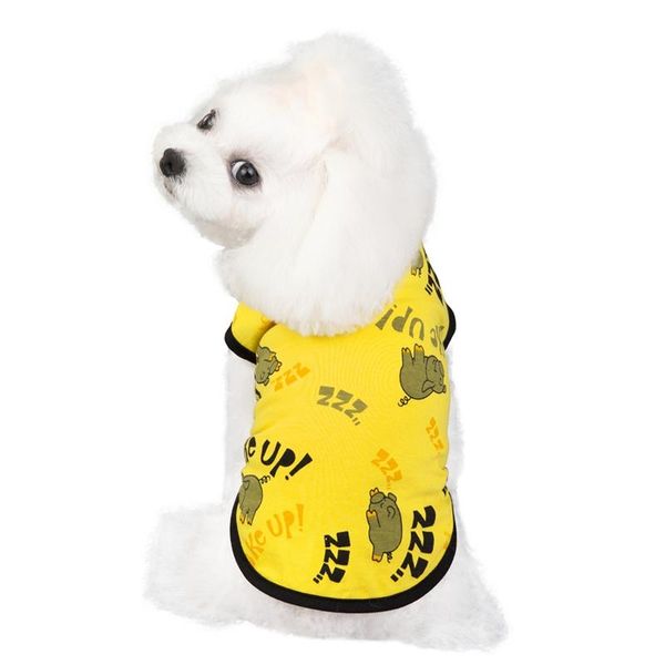 

dog apparel pet cat spring summer printed vest for cats and dogs small cotton sleeveless shirt outfits