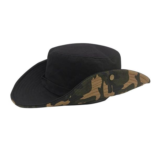 

cloches mens cotton canvas cowboy hats cool western fashion men sun visor cap both front and back can use, Blue;gray
