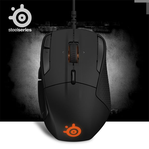

100% original steelseries rival 500 / 700 fps rts mmo lol wow gamer gaming mouse mice usb wired 6500 dpi optical 210609