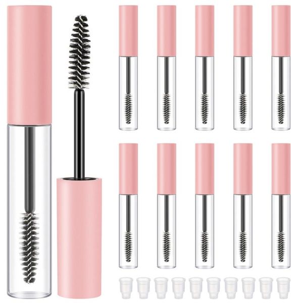 

storage bottles & jars minkissy 10pcs empty diy mascara tube with wand 10ml reusable eyelash cream container dispenser bottle