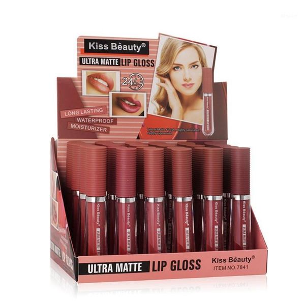 

velvet lip gloss waterproof non-stick cup long-lasting natural matte nude liquid lipstick glaze elegant temperament charming1