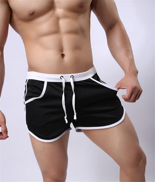 

men's summer casual beach pants swimming trunks slim fast drying sports surfing shorts, White;black