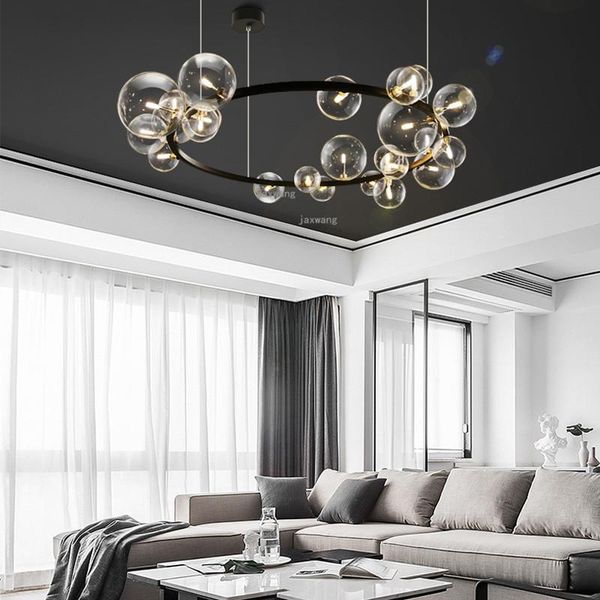 

pendant lamps american glass decor led lights nordic light luxury living room hanglamp modern restaurant lustre suspension luminaire