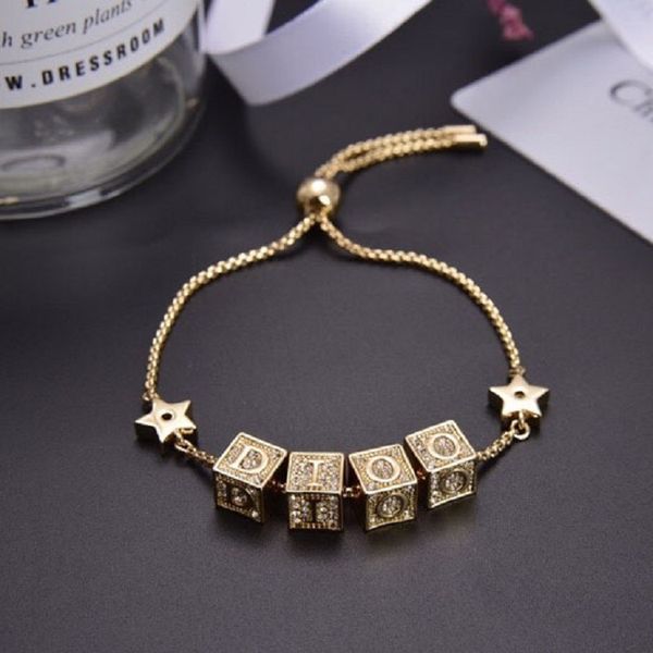 

design jewelry bracelet five pointed star dice diamond necklace, Black