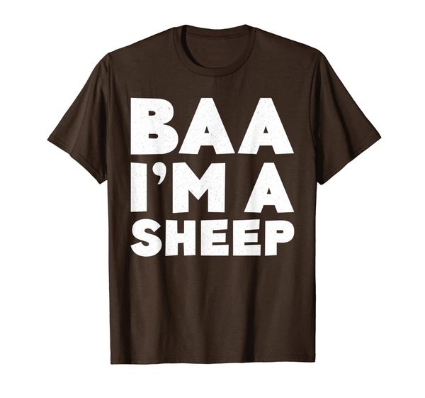 

baa i'm a sheep t-shirt costume gift shirt t-shirt, White;black