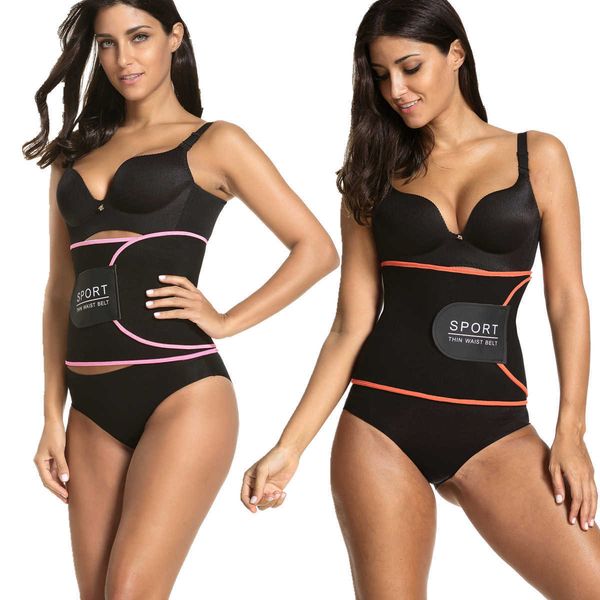 

luxury women's shapers sports neoprene sports waistband thickened abdominal band sweat belt, Black;white