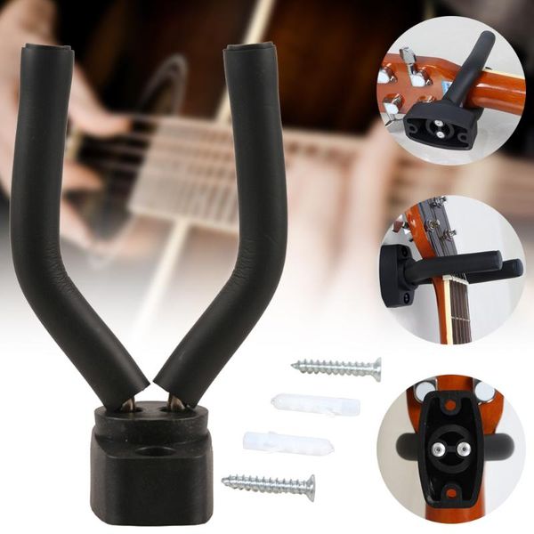 

hooks & rails 1 pcs wall mount guitar hanger hook non-slip holder stand for acoustic ukulele violin bass instrument accessories