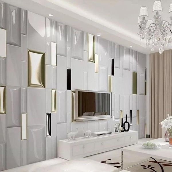 

wallpapers custom 3d line embossed curve stripe mural for living room tv background wall coveringpapel de parede