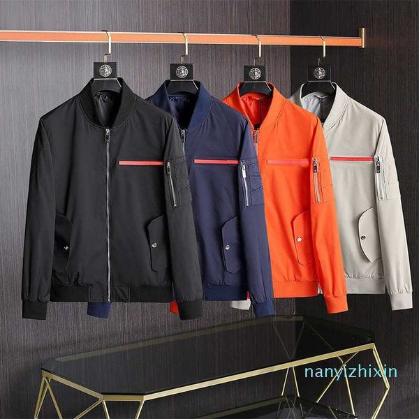

fashion mens jacket goo d spring autumn outwear windbreaker zipper clothes jackets coat outside can sport euro size men's clothing, Black;brown
