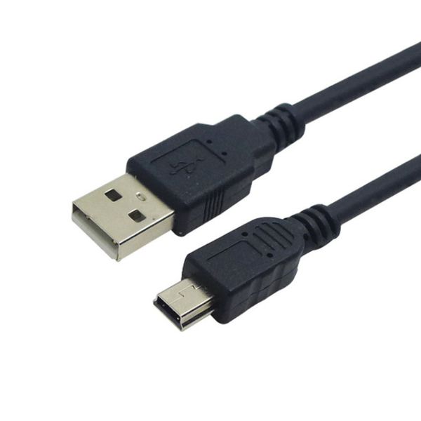 Mini USB 2.0 Kablosu 5pin Mini-USB USB Hızlı Veri Şarj Cihazı Şarj Kabloları için MP3 MP4 Çalar Araba DVR GPS Dijital Kamera HDD Akıllı TV V3 Kordon