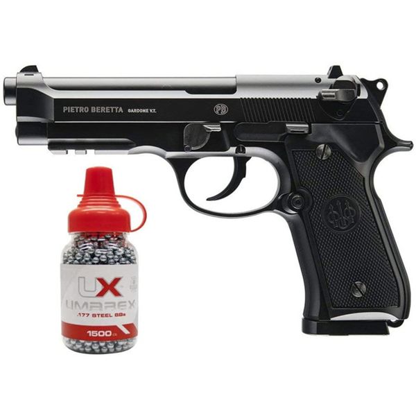 

umarex b eretta fully licensed 92a1 co2 full semi/full auto blowback airgun black w/1500 .177 metal painting